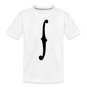 F-Loch links - Kinder Premium Bio T-Shirt - Weiß - Vorne