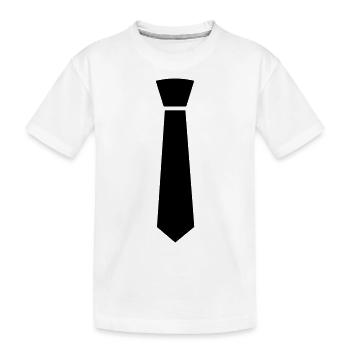 Cravate - T-shirt bio Premium Enfant - blanc - Devant