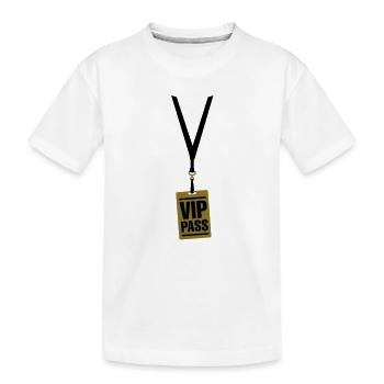 VIP pass - Kids' Premium Organic T-Shirt - white - Front