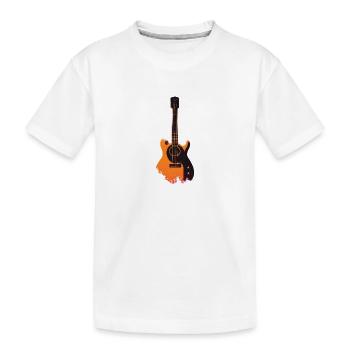 Guitare Instrument pincé Guitariste Instrument de musique - T-shirt bio Premium Enfant - blanc - Devant