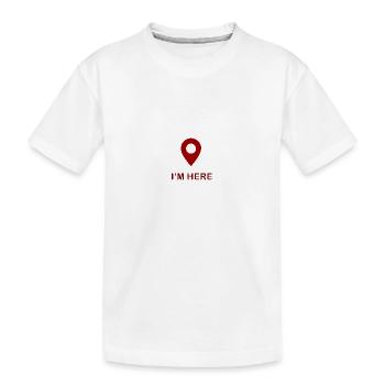 Je suis ici Design minimal - T-shirt bio Premium Enfant - blanc - Devant