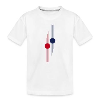 Impulsion géométrique rouge-bleu - T-shirt bio Premium Enfant - blanc - Devant