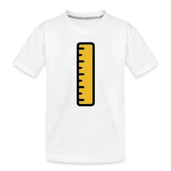 Lineal Mathe Geometrie Schule - Kinder Premium Bio T-Shirt - Weiß - Vorne