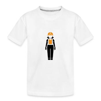 Construction Worker Woman - Kids' Premium Organic T-Shirt - white - Front