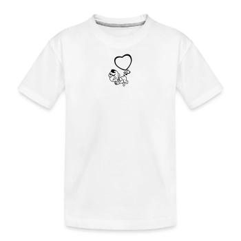 Engel Herzen pupsen 1c - Kinder Premium Bio T-Shirt - Weiß - Vorne