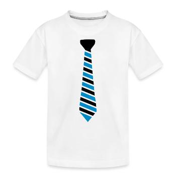 krawatte - Kinder Premium Bio T-Shirt - Weiß - Vorne