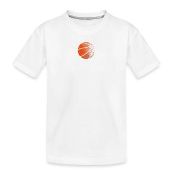 Basket-ball Pop Art Glyphes - T-shirt bio Premium Enfant - blanc - Devant