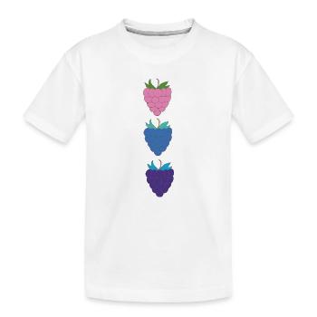 himbeeren dreifarbig - Kinder Premium Bio T-Shirt - Weiß - Vorne