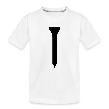 Golf Tee - Kinder Premium Bio T-Shirt - Weiß - Vorne