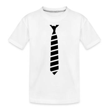 Cravate - T-shirt bio Premium Enfant - blanc - Devant