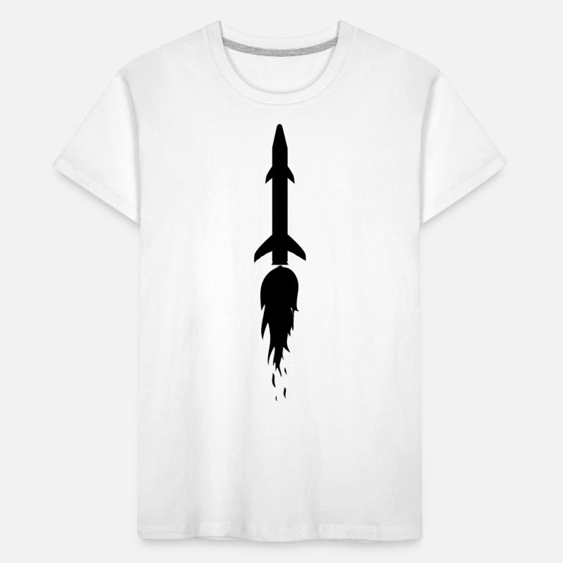 Rocket Rocket Space Shuttle UFO Spacecraft Moon Kids' Premium Organic T-Shirt