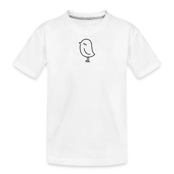 Spatz Vogel – Piepmatz Küken Tweet Vögelchen - Kinder Premium Bio T-Shirt - Weiß - Vorne