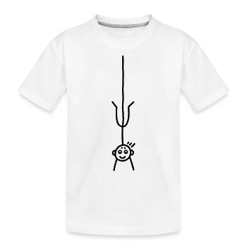 Bungee Sprung - Kinder Premium Bio T-Shirt - Weiß - Vorne