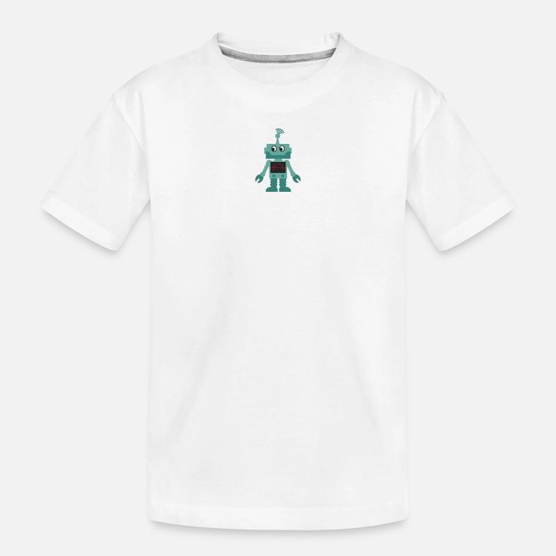 Roboter - Kinder Premium Bio T-Shirt - Weiß