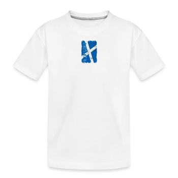drapeau national de l'Écosse - T-shirt bio Premium Enfant - blanc - Devant