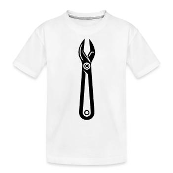 Pliers Tool - Kids' Premium Organic T-Shirt - white - Front