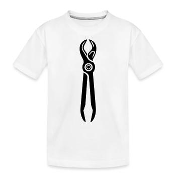 Pliers Tool - Kids' Premium Organic T-Shirt - white - Front