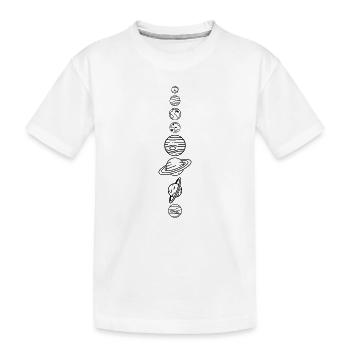 Planètes du système solaire – Espace du système solaire - T-shirt bio Premium Enfant - blanc - Devant