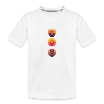 Zeichen Fabelwesen - Kinder Premium Bio T-Shirt - Weiß - Vorne