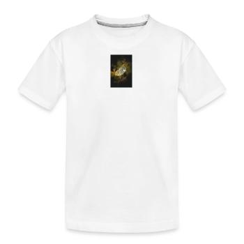 Leaf Water Drops - Kids' Premium Organic T-Shirt - white - Front