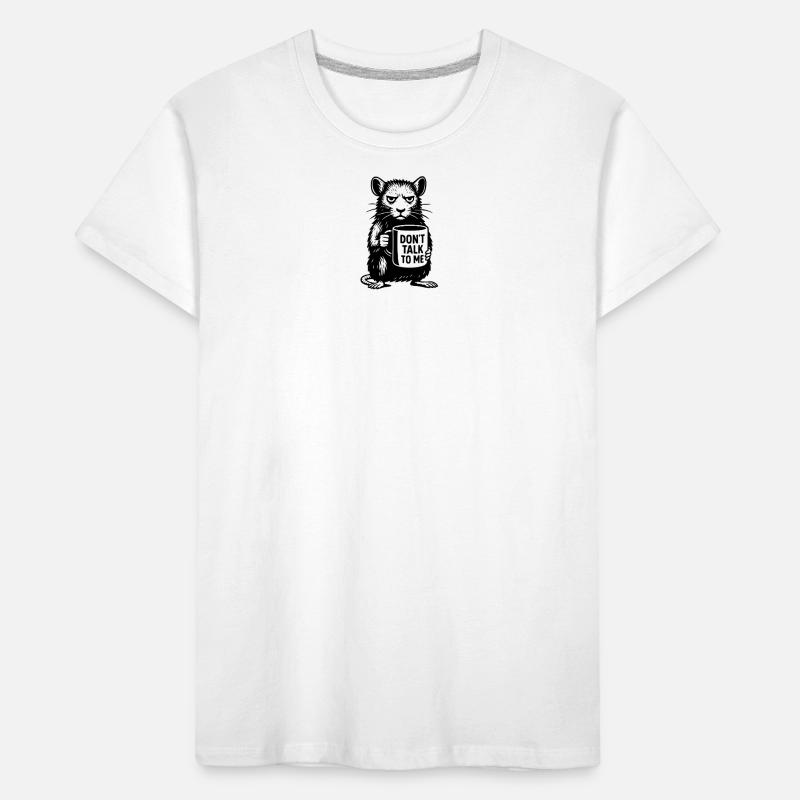 Grim Rat with Coffee Mug Kids' Premium Organic T-Shirt