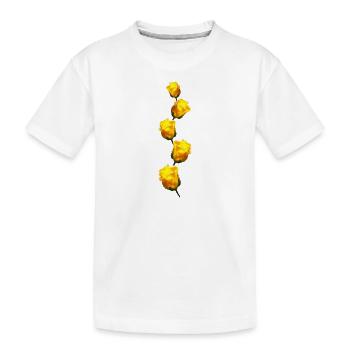 roses jaunes - T-shirt bio Premium Enfant - blanc - Devant