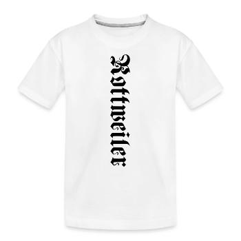 Rotweiler Schrift Arm - Kinder Premium Bio T-Shirt - Weiß - Vorne