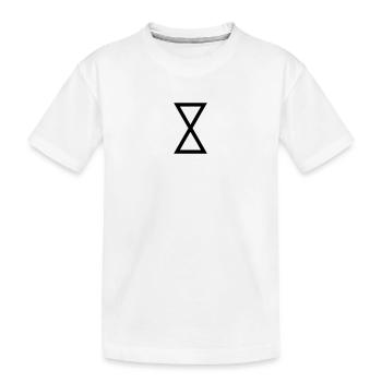 symbole medievales alchimique sablier - T-shirt bio Premium Enfant - blanc - Devant