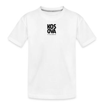 KOSOVA Independence Day - Kinder Premium Bio T-Shirt - Weiß - Vorne