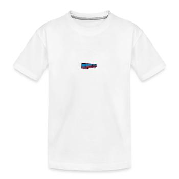 Bus - Kinder Premium Bio T-Shirt - Weiß - Vorne