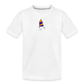 Voilier Optimist Variante 1 - T-shirt bio Premium Enfant - blanc - Devant