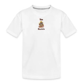 Team Baustelle - Kinder Premium Bio T-Shirt - Weiß - Vorne
