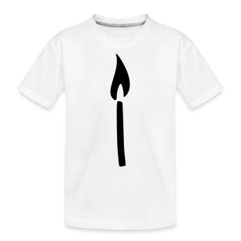 Bougie d’allumette - T-shirt bio Premium Enfant - blanc - Devant