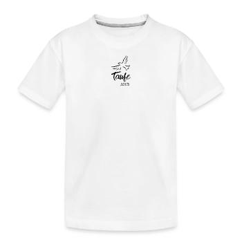 Baptême 2025 Colombe enlevant le Saint- - T-shirt bio Premium Enfant - blanc - Devant
