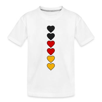 Cœurs d’Allemagne - T-shirt bio Premium Enfant - blanc - Devant