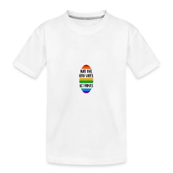kill the bad vibes not animals - Kids' Premium Organic T-Shirt - white - Front