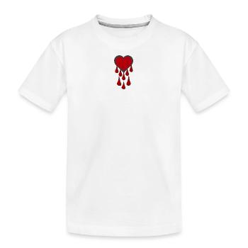 goth, herzen, dripping, blop, für mama - Kinder Premium Bio T-Shirt - Weiß - Vorne