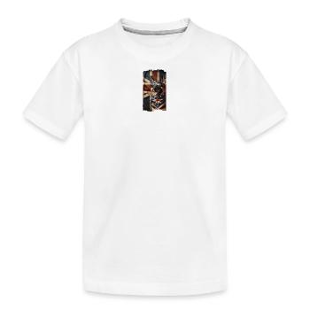 Berger allemand avec drapeau de la Grande-Bretagne - T-shirt bio Premium Enfant - blanc - Devant