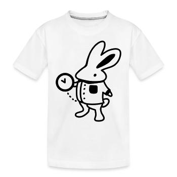 Lapin + Horloge - Line - T-shirt bio Premium Enfant - blanc - Devant