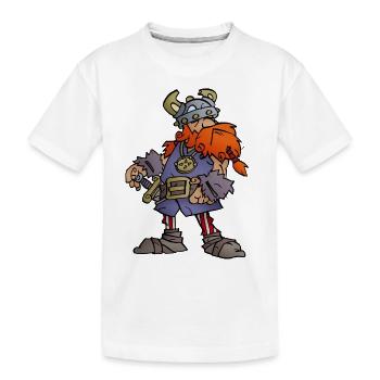 Wikinger Rollo - Kinder Premium Bio T-Shirt - Weiß - Vorne