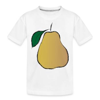 birne pear obst veggie gemuese fruits59 - Kinder Premium Bio T-Shirt - Weiß - Vorne