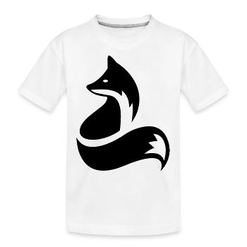 Fuchs - Kinder Premium Bio T-Shirt - Weiß - Vorne