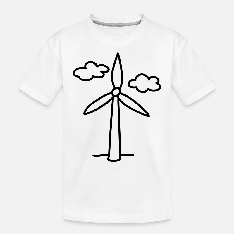 Windrad - Ökostrom - line - Kinder Premium Bio T-Shirt - Weiß