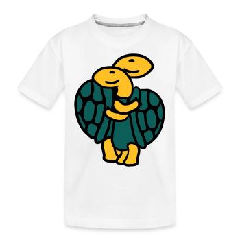 Paire de tortues mignon sucré - T-shirt bio Premium Enfant - blanc - Devant