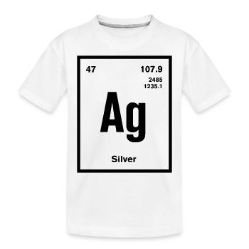 Silver Element im Periodensystem - Kinder Premium Bio T-Shirt - Weiß - Vorne