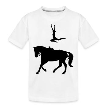 Voltigieren Sprung - Kinder Premium Bio T-Shirt - Weiß - Vorne