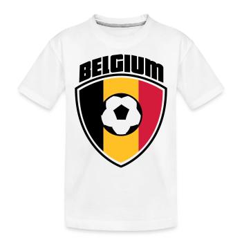 Belgien - Kinder Premium Bio T-Shirt - Weiß - Vorne