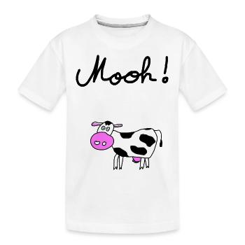 Cow moo - Kids' Premium Organic T-Shirt - white - Front
