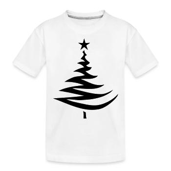tannenbaum silhouette - Kinder Premium Bio T-Shirt - Weiß - Vorne