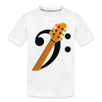Bass Clef Guitar Bass Player Musician - T-shirt bio Premium Enfant - blanc - Devant